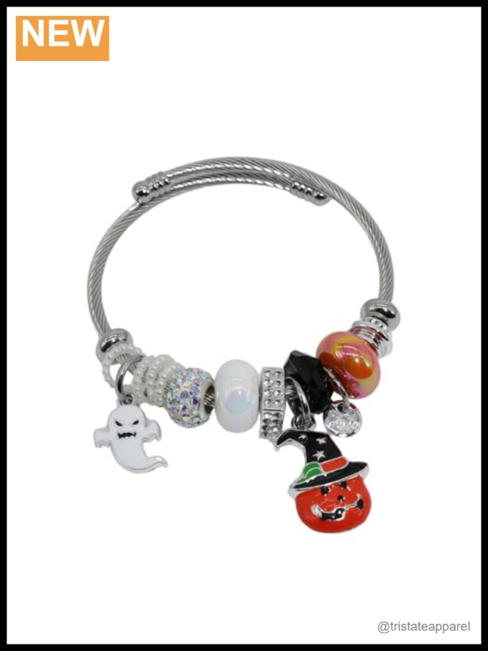Stainless Steel Charm Bracelet Cute Cartoon Friendship Bangle for Women
